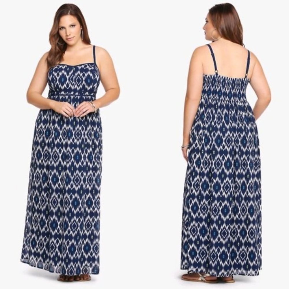 Torrid Size 4 Blue Printed Dress
